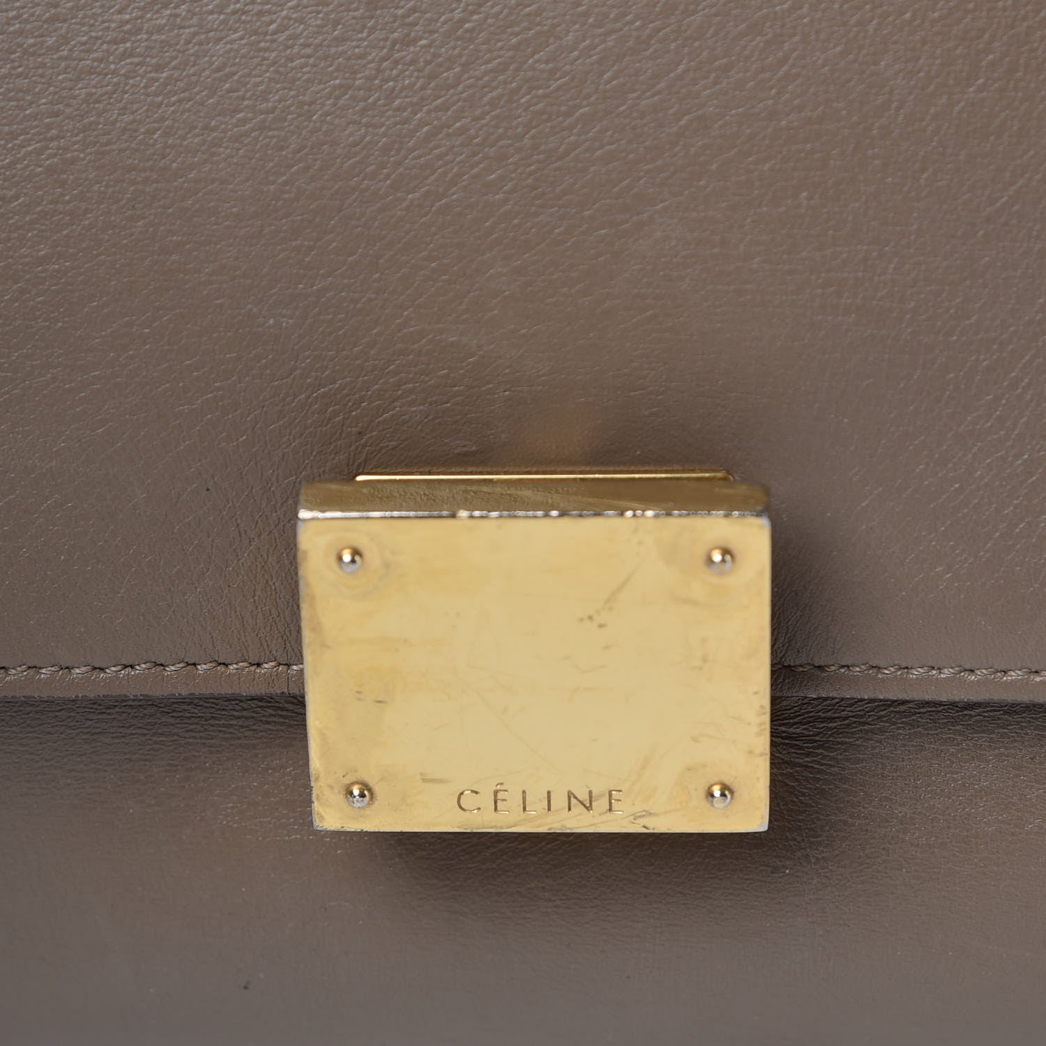 Celine Smooth Calfskin Medium Trapeze Taupe 23 of 23