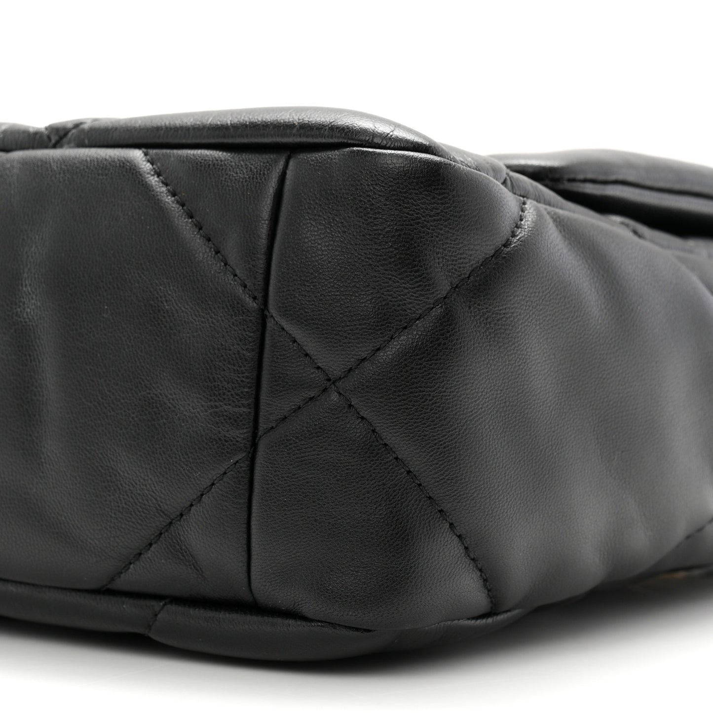 Goatskin Quilted Medium Chanel 19 Flap Black