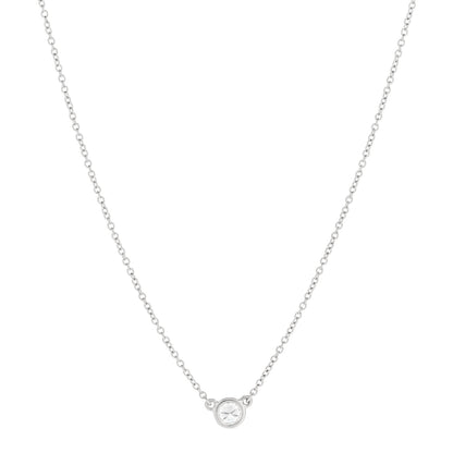 Tiffany Platinum Diamond .17ct Elsa Peretti Diamonds By The Yard Pendant Necklace 1 of 7