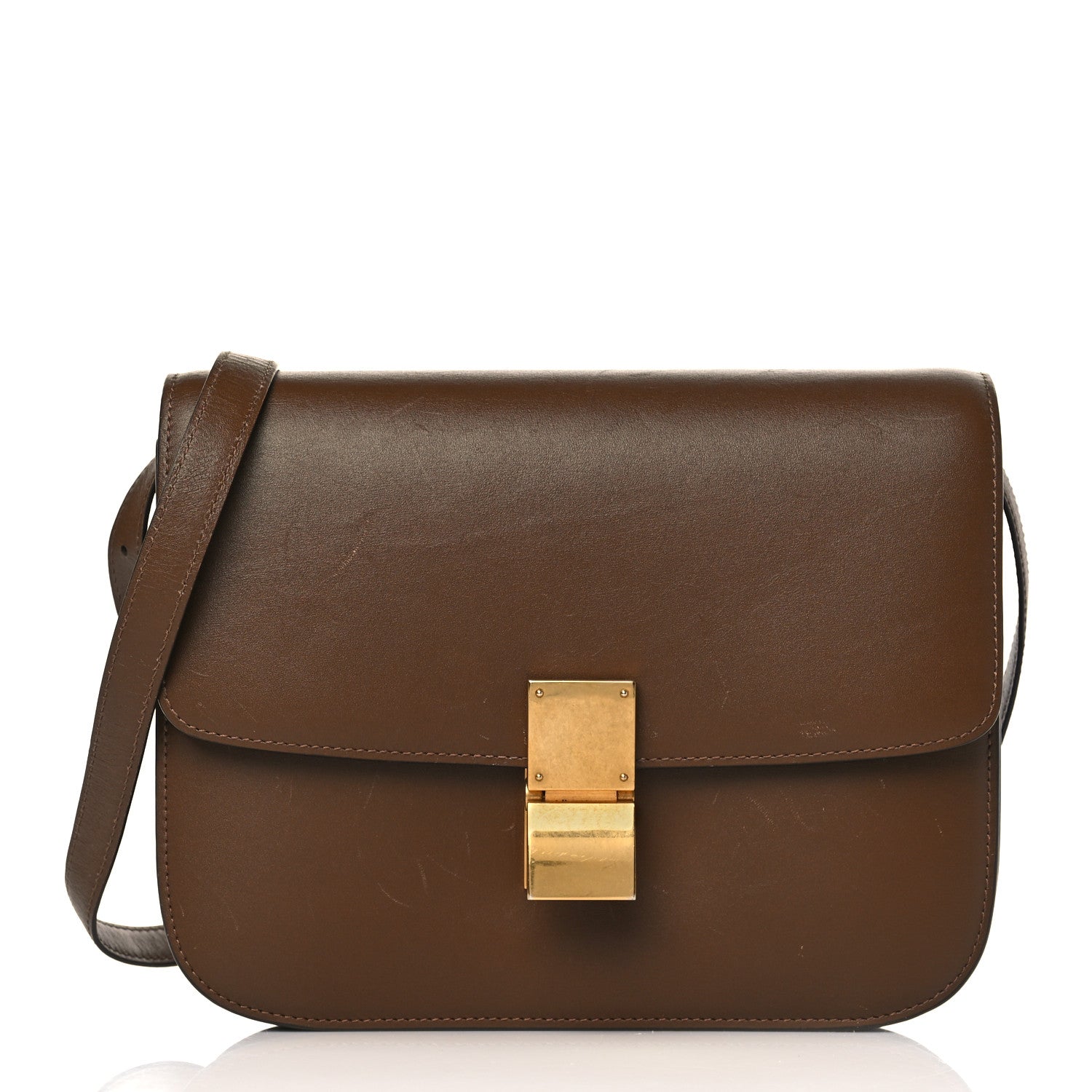 Celine Box Calfskin Medium Classic Box Flap Bag Camel 1 of 11