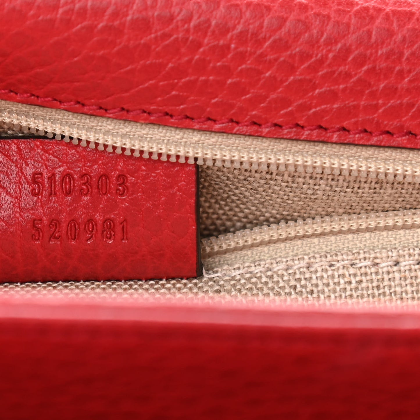 Dollar Calfskin Interlocking G Shoulder Bag Red