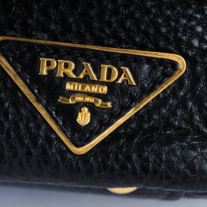 Prada Vitello Daino Side Pocket Hobo Nero Black 7 of 9