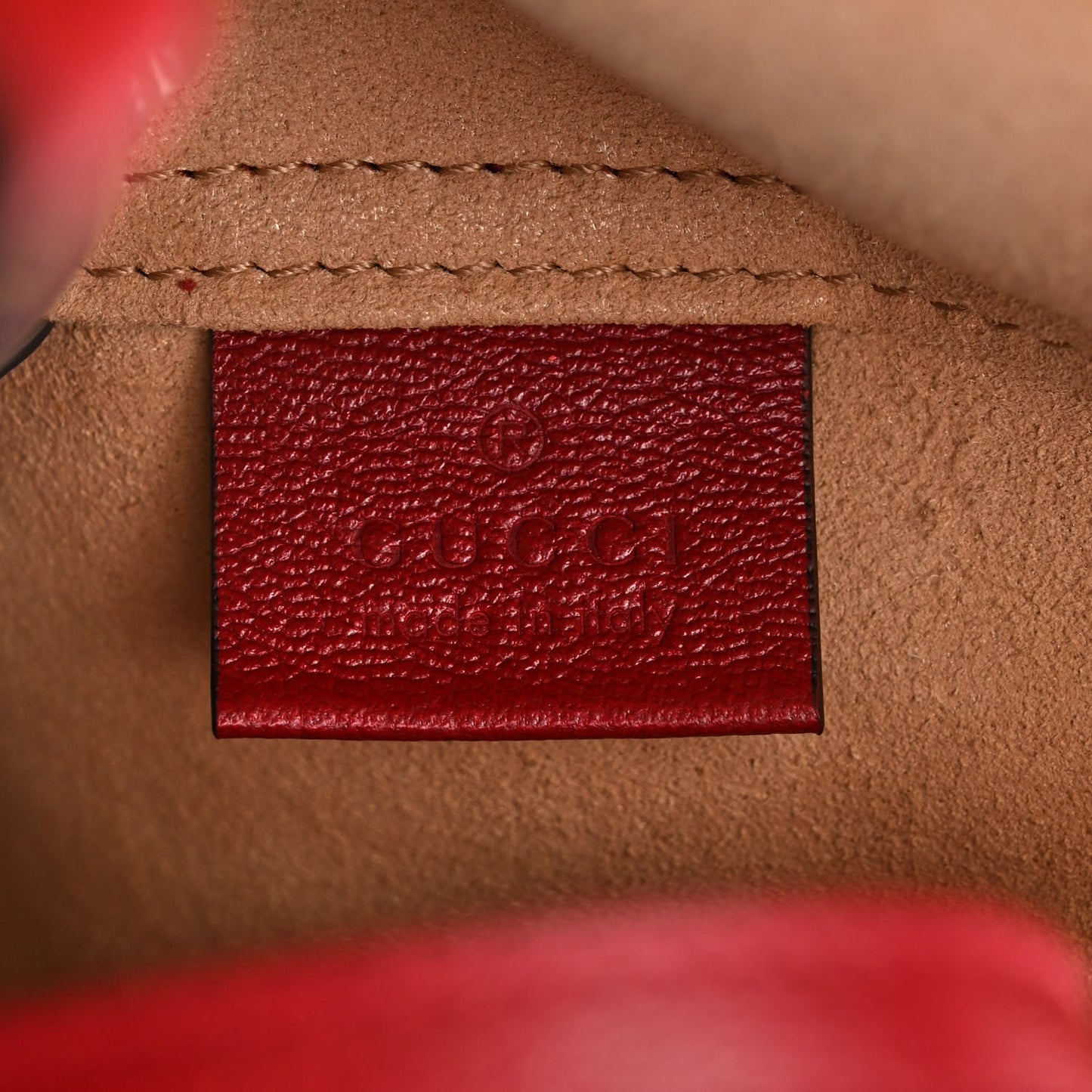 New Sakai Calfskin Lux Medium Dahlia Tote New Cherry Red