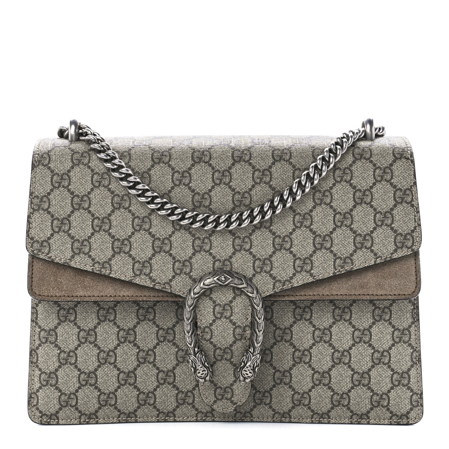 GG Supreme Monogram Medium Dionysus Shoulder Bag Taupe