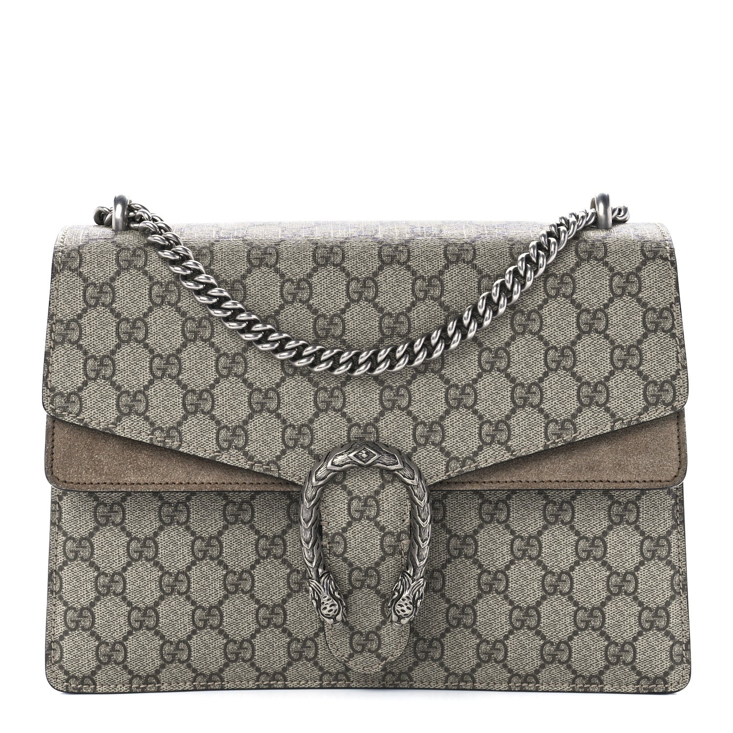 Gucci GG Supreme Monogram Medium Dionysus Shoulder Bag Taupe 1 of 11