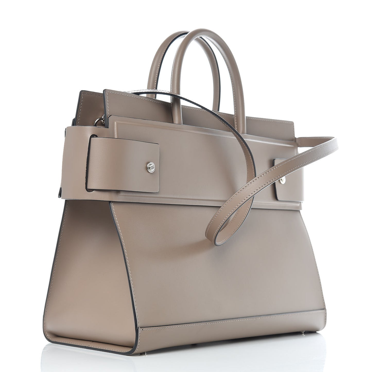 Smooth Calfskin Medium Horizon Satchel Mastic
