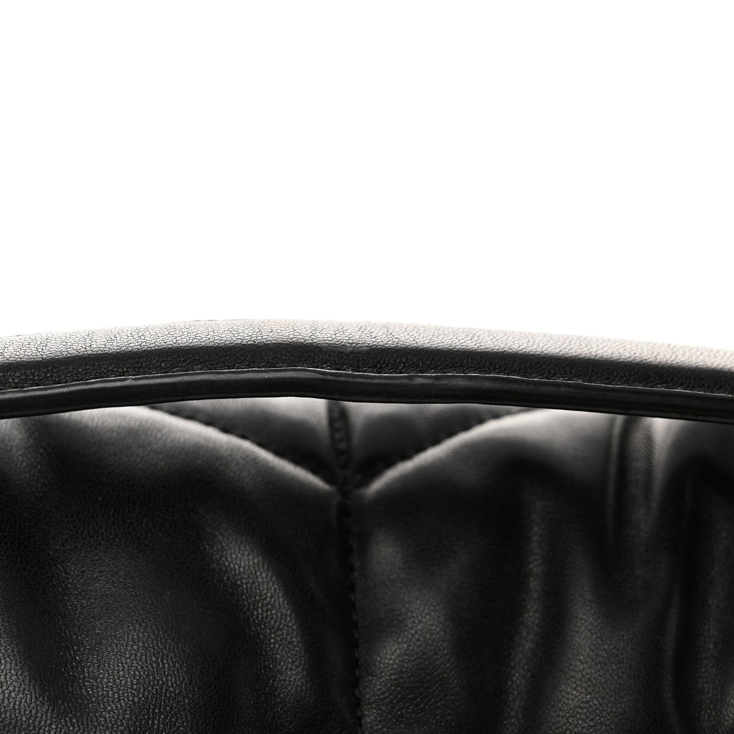 Saint Laurent Lambskin Quilted Medium Loulou Puffer Monogram Chain Satchel Black 12 of 13