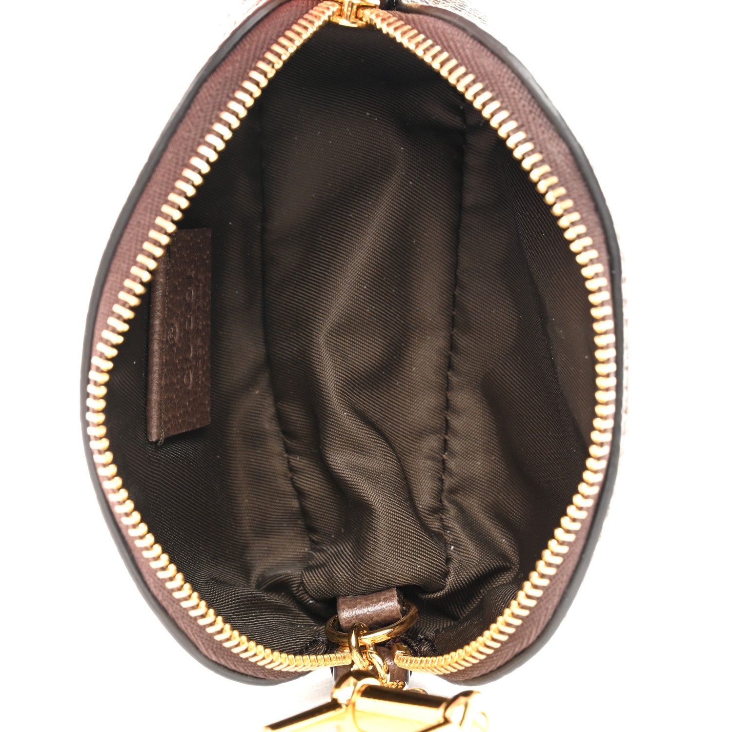 Gucci GG Supreme Monogram Web Ophidia Dome Key Pouch Beige New Acero 5 of 8