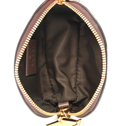 Gucci GG Supreme Monogram Web Ophidia Dome Key Pouch Beige New Acero 5 of 8