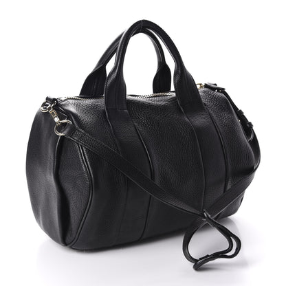 Alexander Wang Pebbled Lambskin Rocco Black Pale Gold Hardware 3 of 10