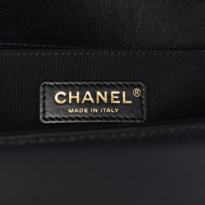 Chanel Tweed Lambskin Quilted Medium Braided Jacket Boy Flap Black 6 of 12