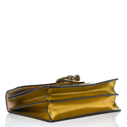 Gucci Metallic Calfskin Medium Dionysus Shoulder Bag Yellow 4 of 9