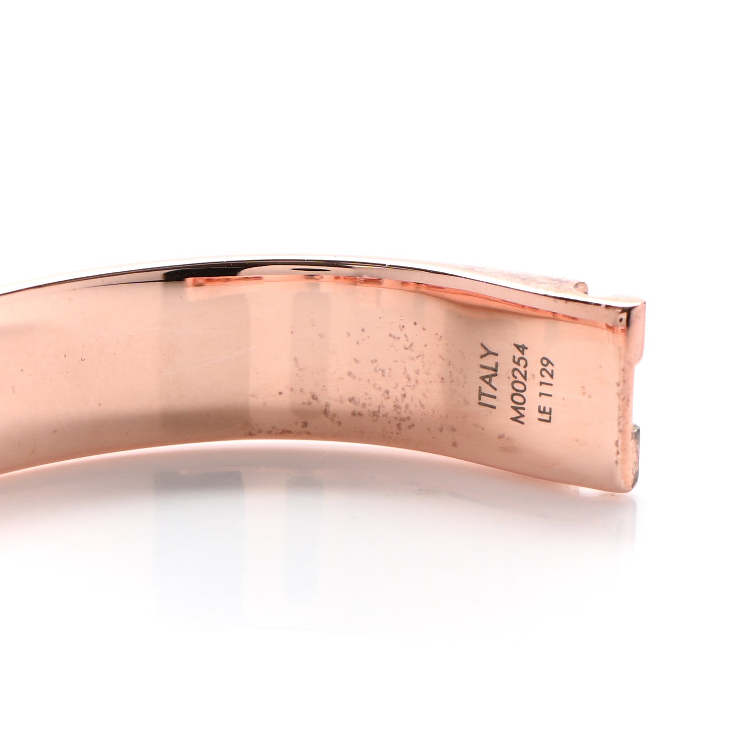 Louis Vuitton Brass Monogram Nanogram Cuff M Pink Gold 6 of 6