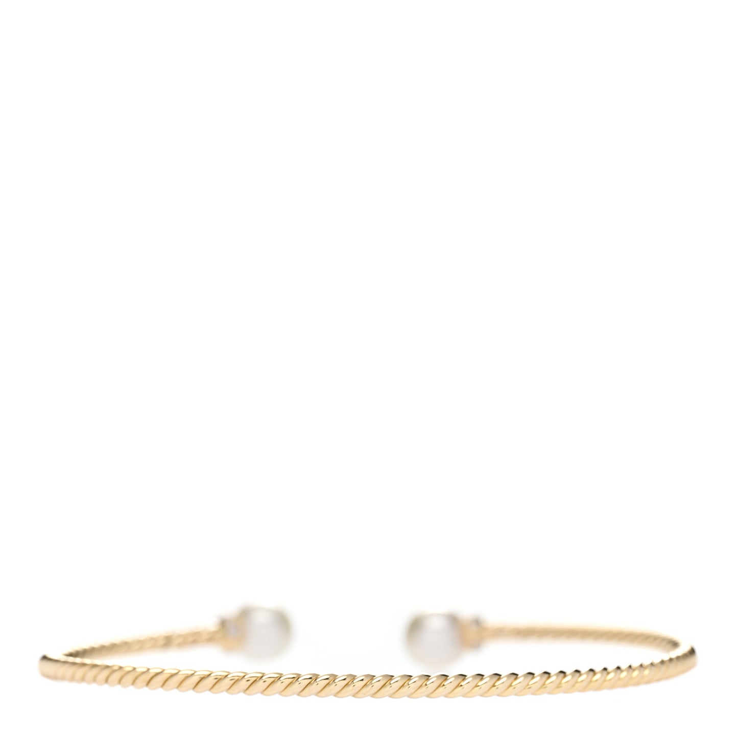 18K Yellow Gold Diamond Pearl 6.5mm Solari Bracelet