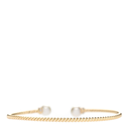 David Yurman 18K Yellow Gold Diamond Pearl 6.5mm Solari Bracelet 2 of 4