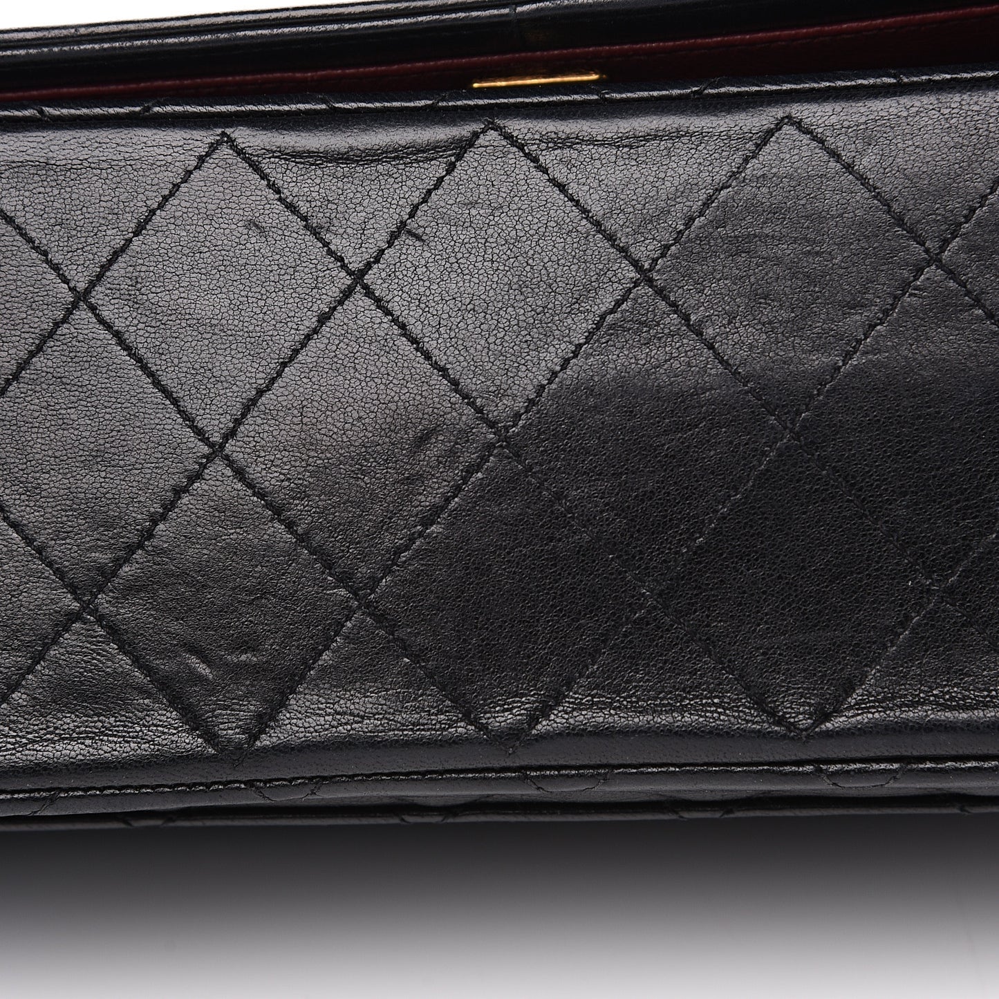 Lambskin Quilted Medium Single Flap Black