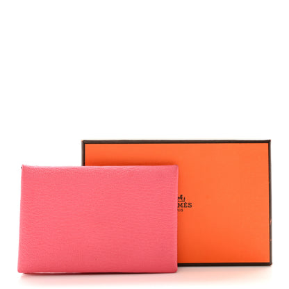 Hermes Chevre Mysore Calvi Card Case Rose Lipstick 8 of 8