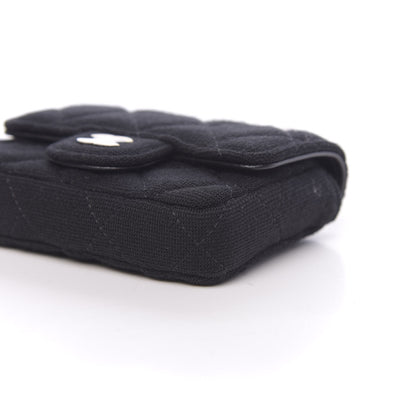 Chanel Jersey Quilted Belt Bag Black 10 of 12