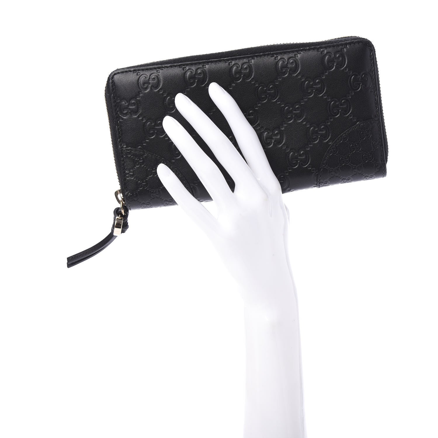 Gucci Guccissima Signature Microguccissima Bree Zip Around Wallet Black 2 of 10
