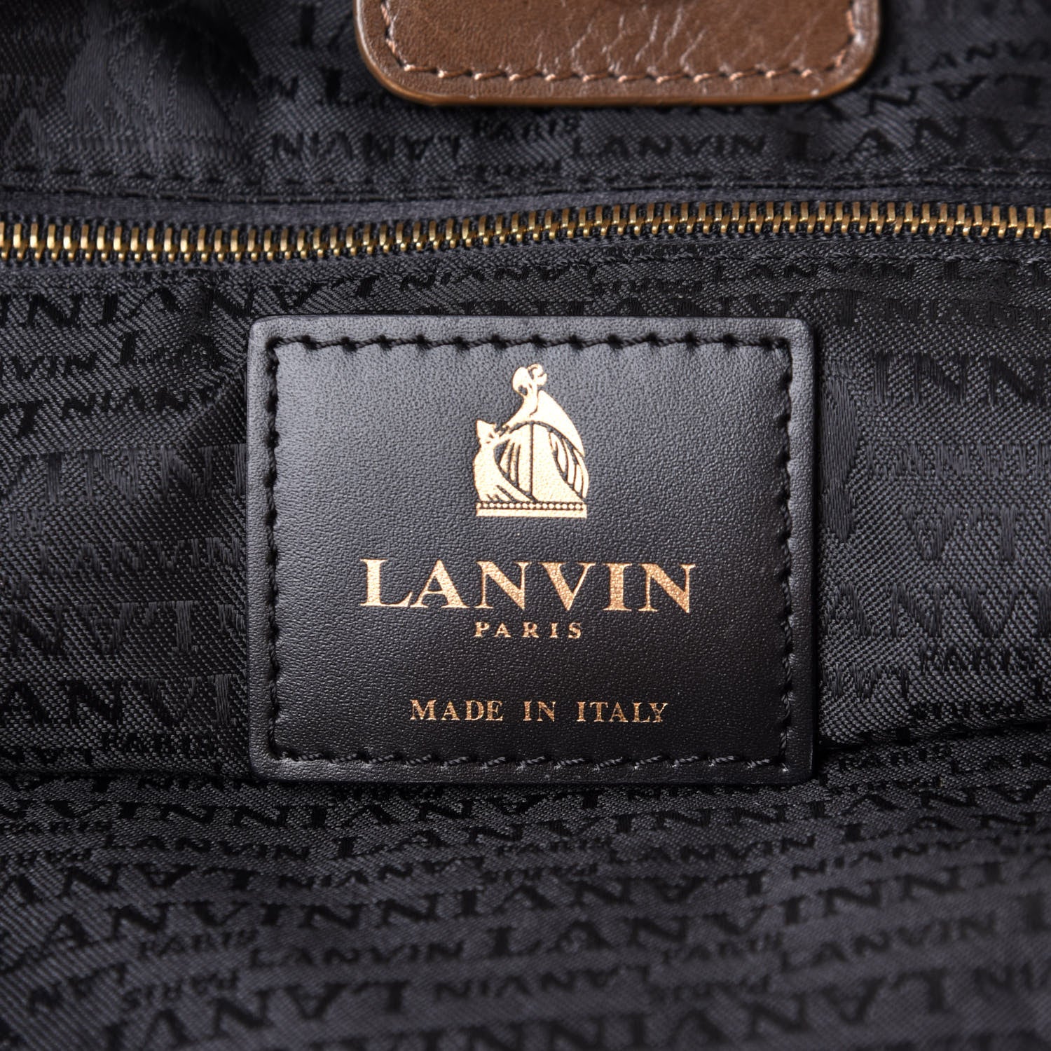 Lanvin Lambskin Quilted Amalia Cabas Tote Brown 12 of 23