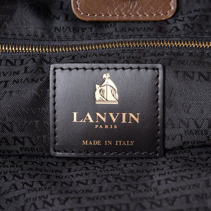 Lanvin Lambskin Quilted Amalia Cabas Tote Brown 12 of 23