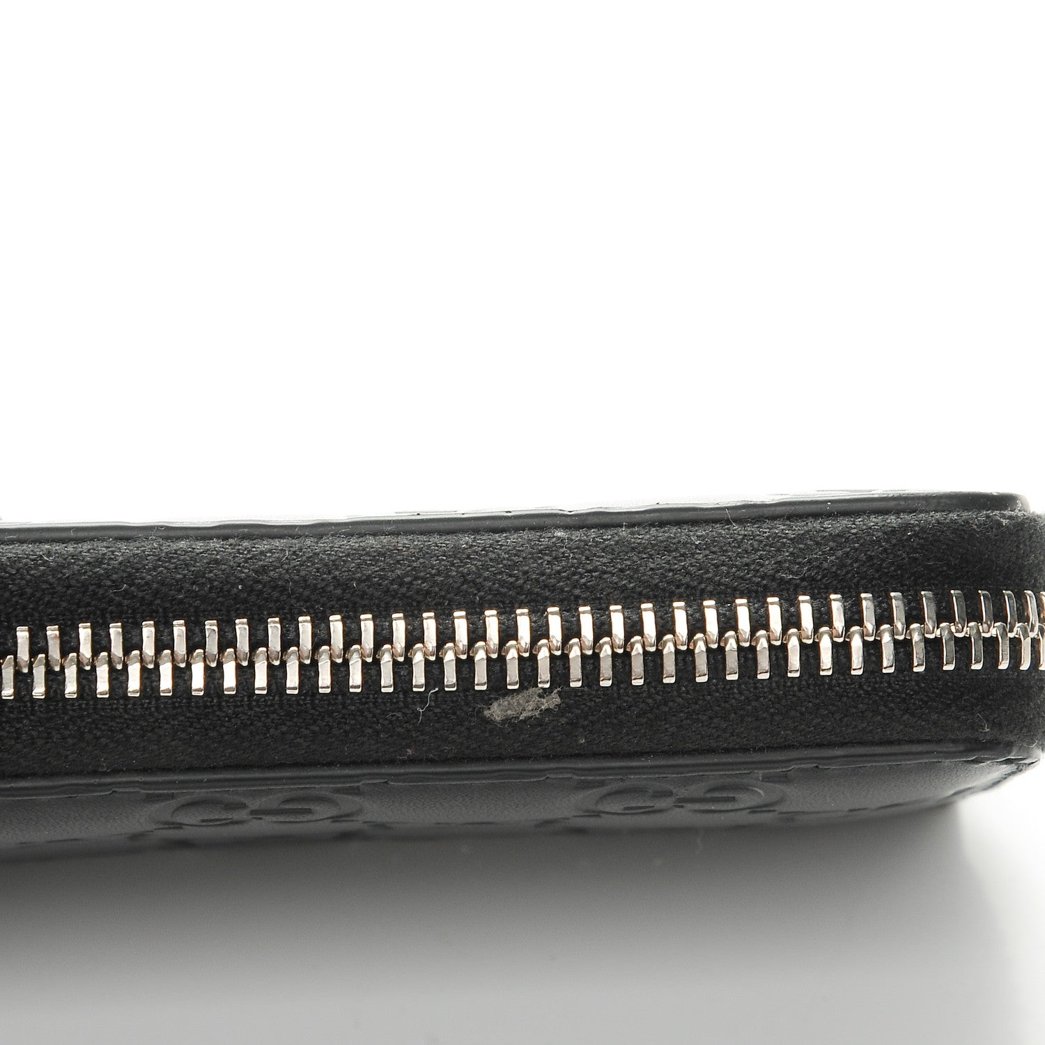 Gucci Guccissima Zip Around Card Case Black 7 of 8