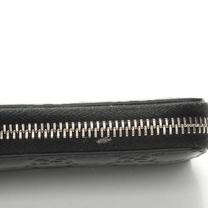Gucci Guccissima Zip Around Card Case Black 7 of 8