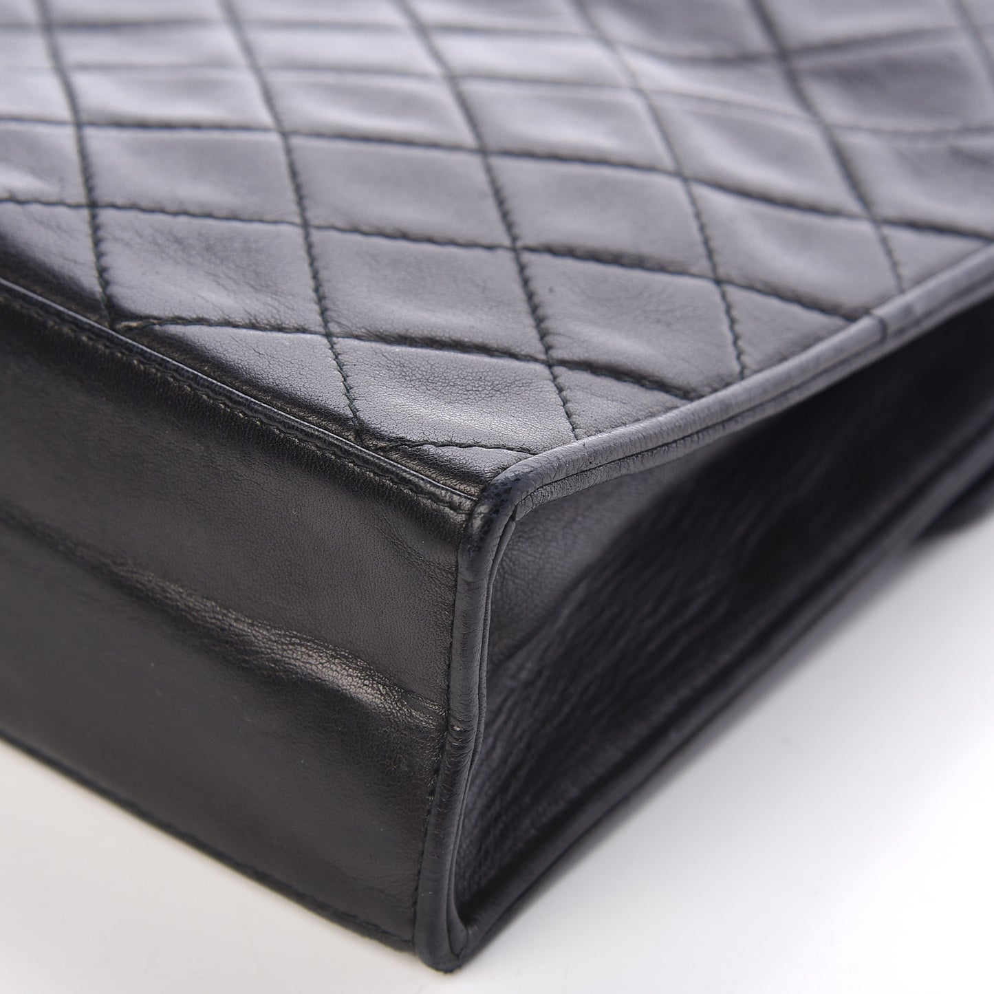 Lambskin Quilted CC Tassel Shoulder Flap Bag Black