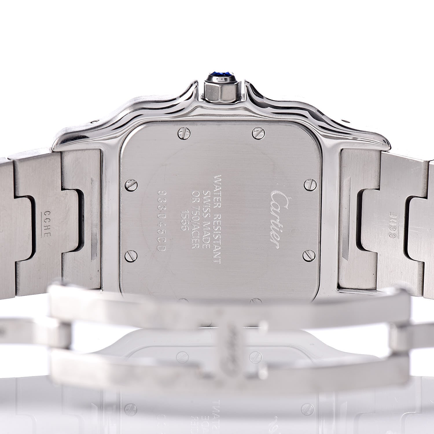 Cartier Stainless Steel 18K Yellow Gold 29mm Santos De Galbee Quartz Watch 6 of 6
