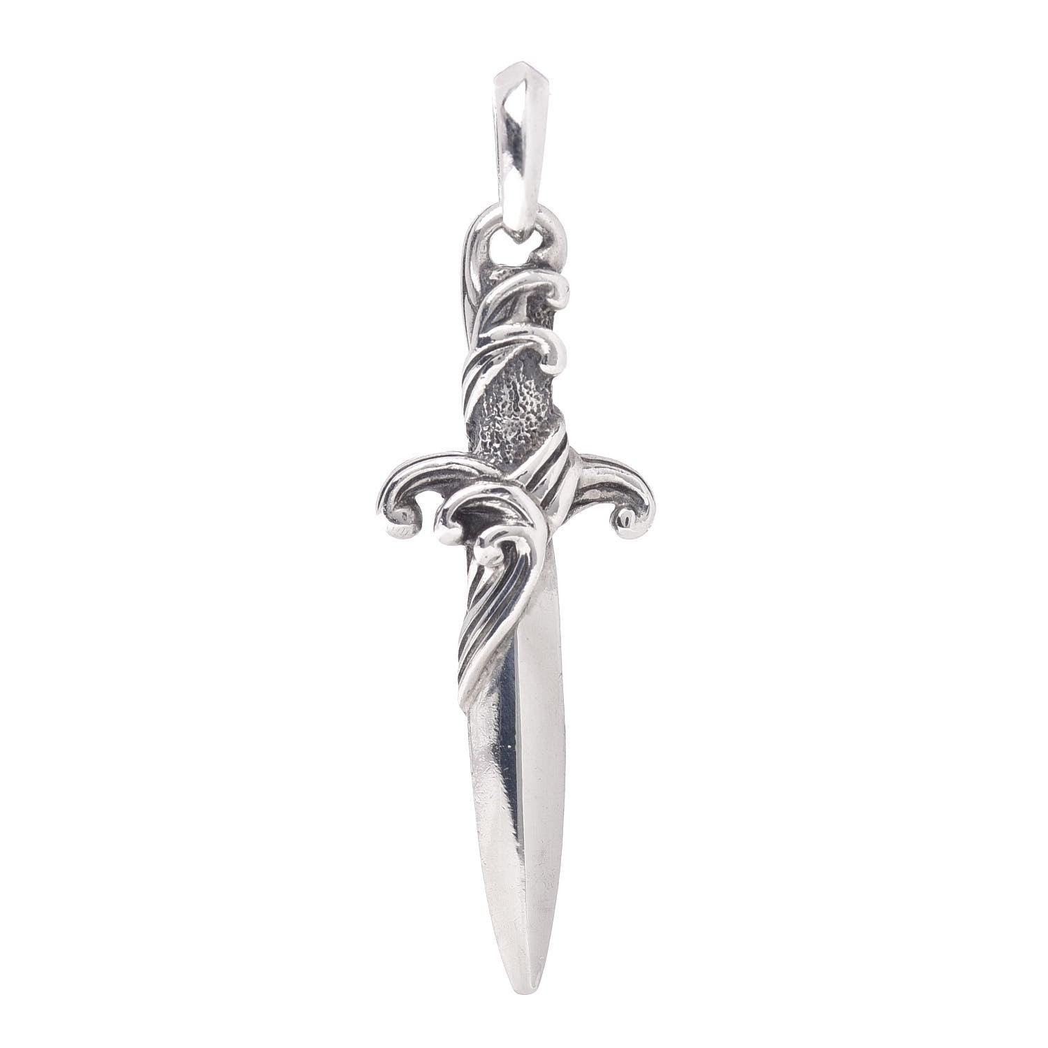 David Yurman Sterling Silver Waves Dagger Amulet Pendant 1 of 3