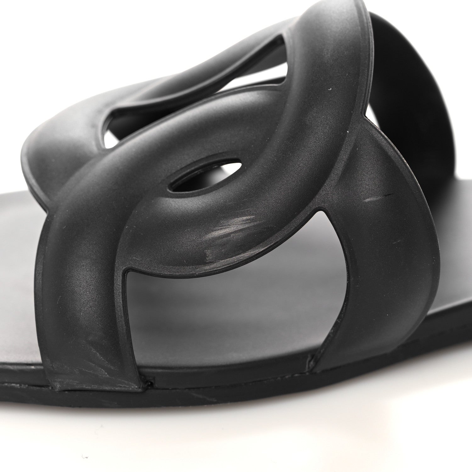 Hermes Rubber Aloha Sandals 41 Black 10 of 11