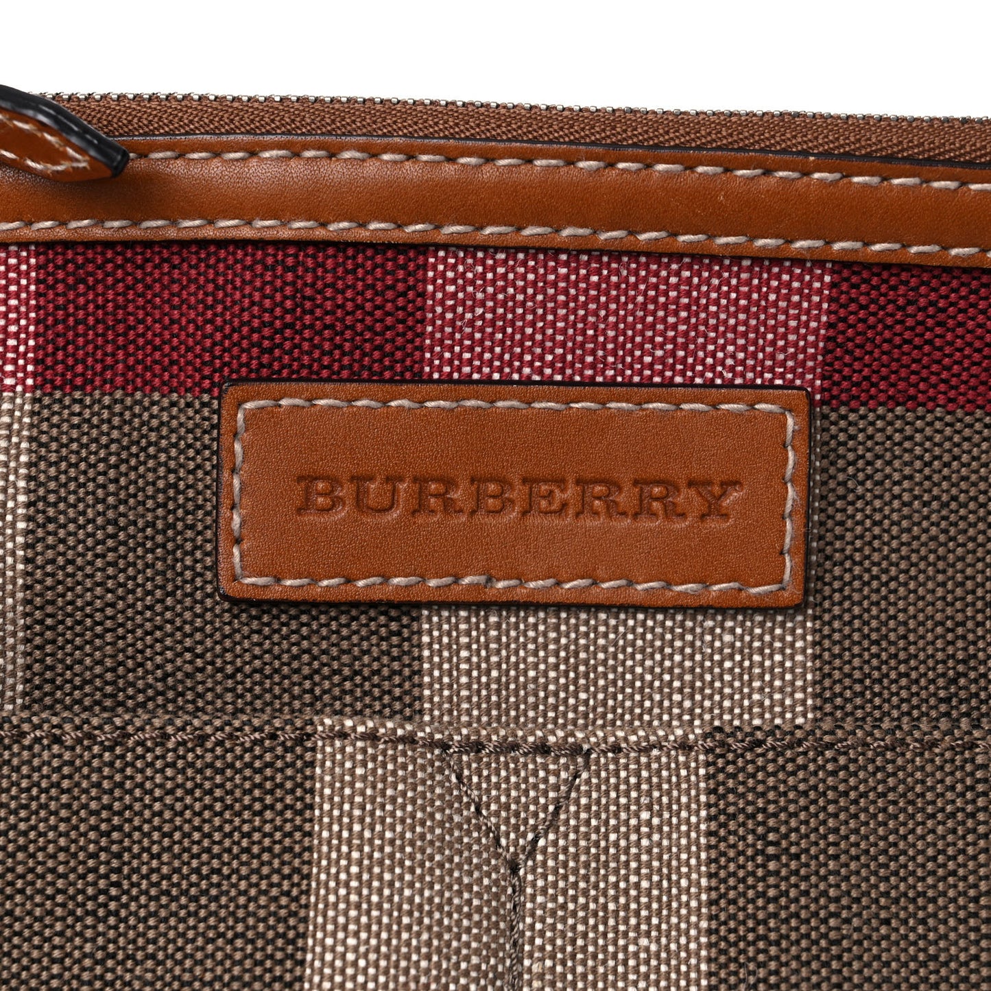 Canvas Mega Check Medium Ashby Hobo Saddle Brown