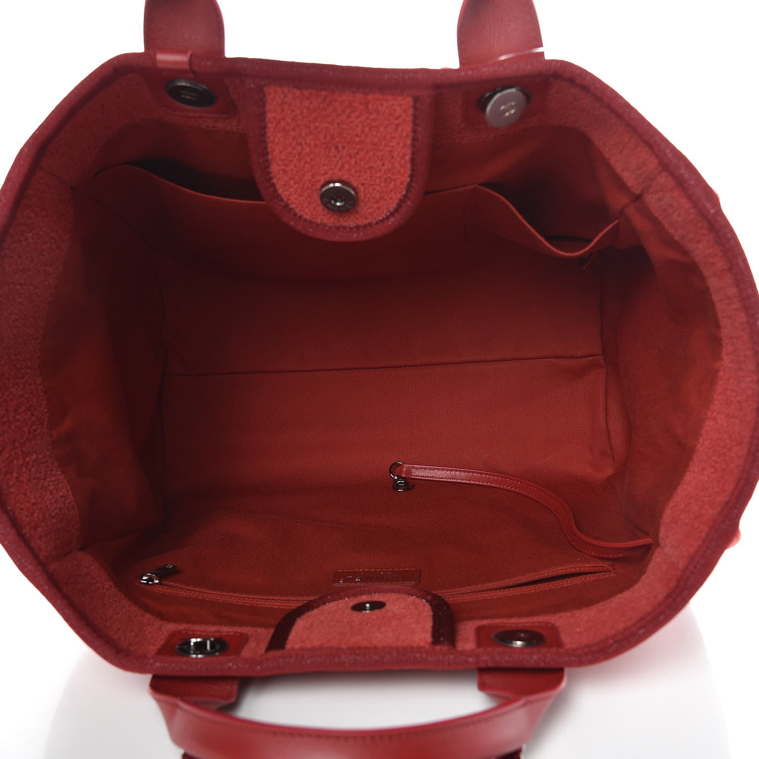 Chanel Lurex Boucle Medium Deauville Tote Red 5 of 7