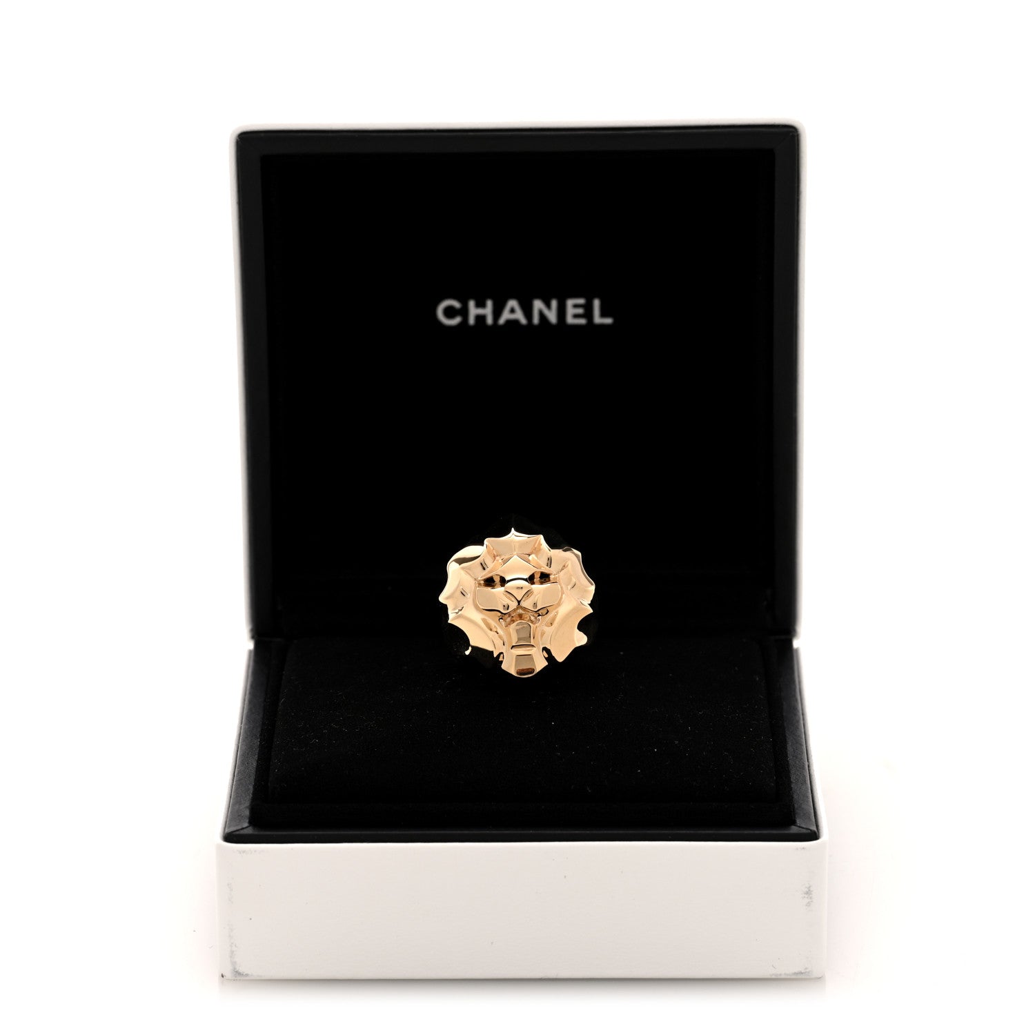 Chanel 18K Yellow Gold Sous Le Signe Du Lion Ring 50 5.25 5 of 5