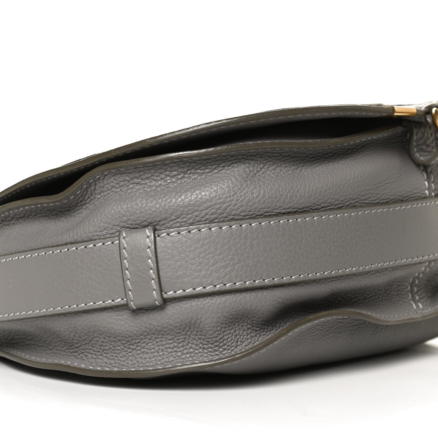 Chloe Calfskin Medium Marcie Round Crossbody Bag Cashmere Grey 9 of 10