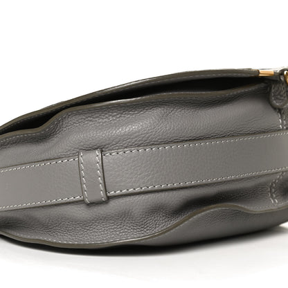 Chloe Calfskin Medium Marcie Round Crossbody Bag Cashmere Grey 9 of 10