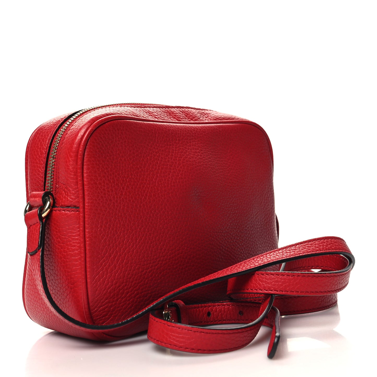 Pebbled Calfskin Small Soho Disco Bag Tabasco Red