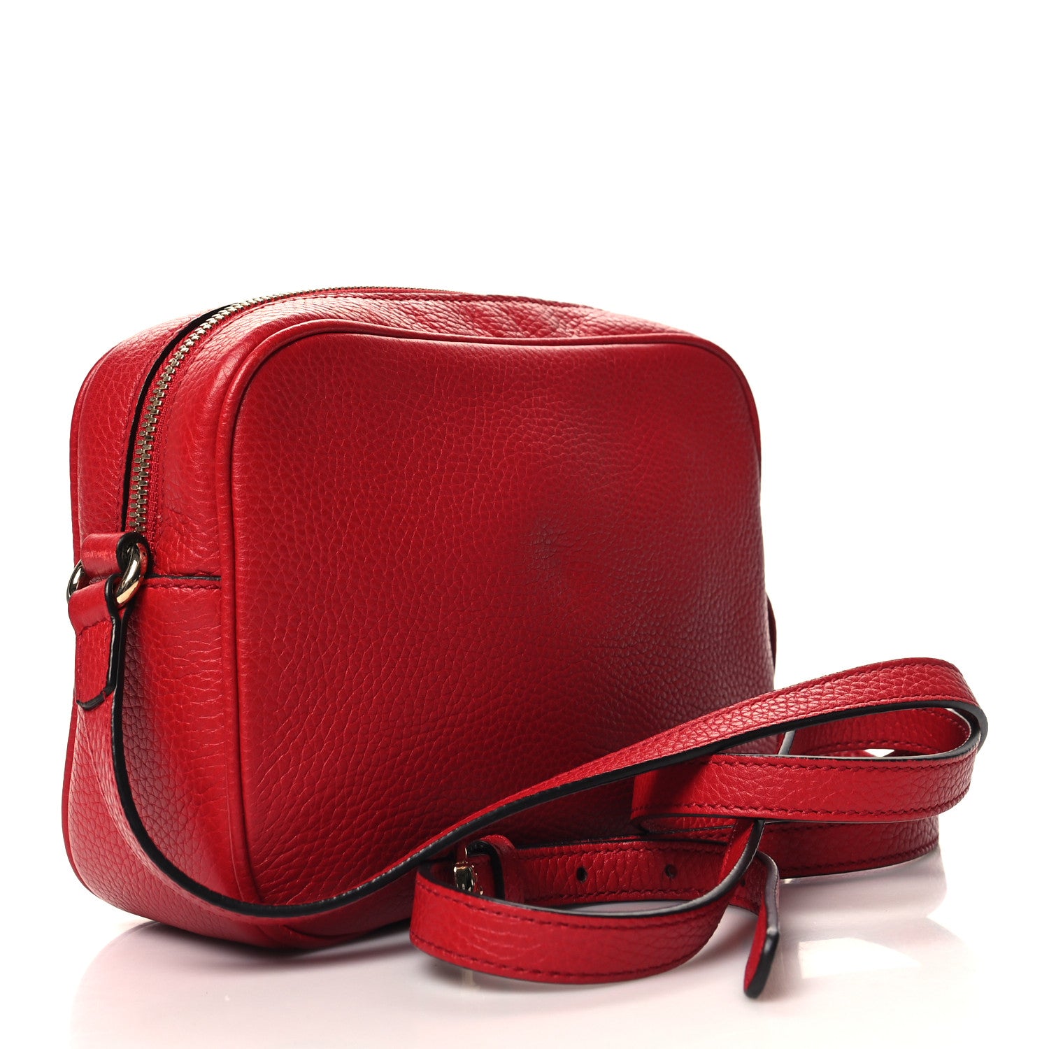 Gucci Pebbled Calfskin Small Soho Disco Bag Tabasco Red 3 of 12