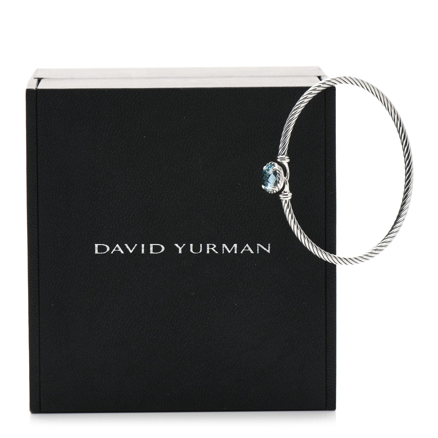 David Yurman Sterling Silver Blue Topaz 3mm Chatelaine Bracelet 4 of 4