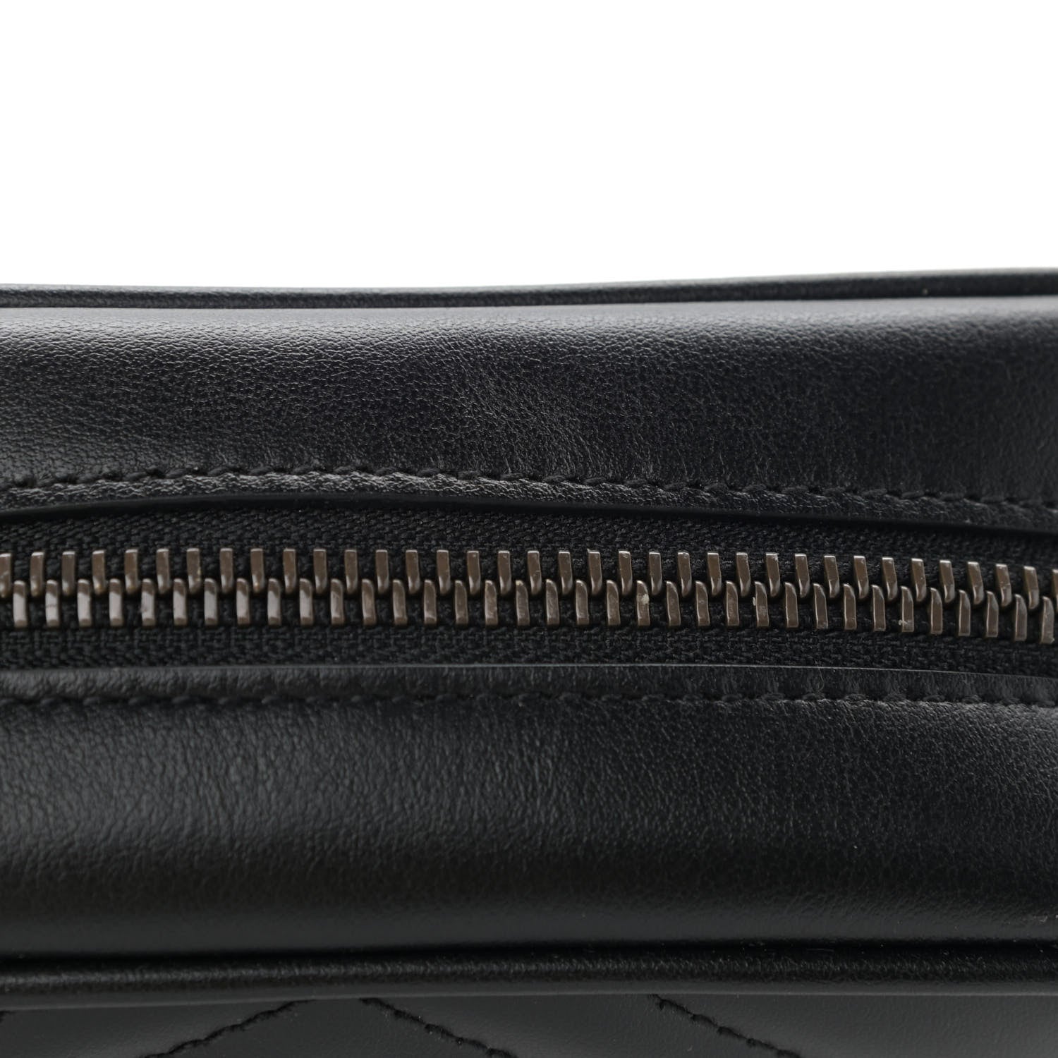 Gucci Calfskin Matelasse Mini GG Marmont Chain Shoulder Bag Black 11 of 12