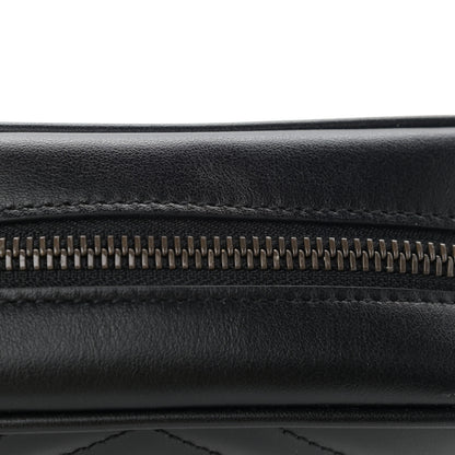 Gucci Calfskin Matelasse Mini GG Marmont Chain Shoulder Bag Black 11 of 12