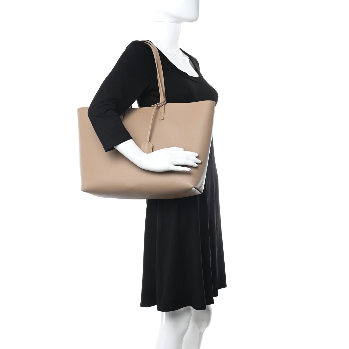 Calfskin Large Shopping Tote Beige