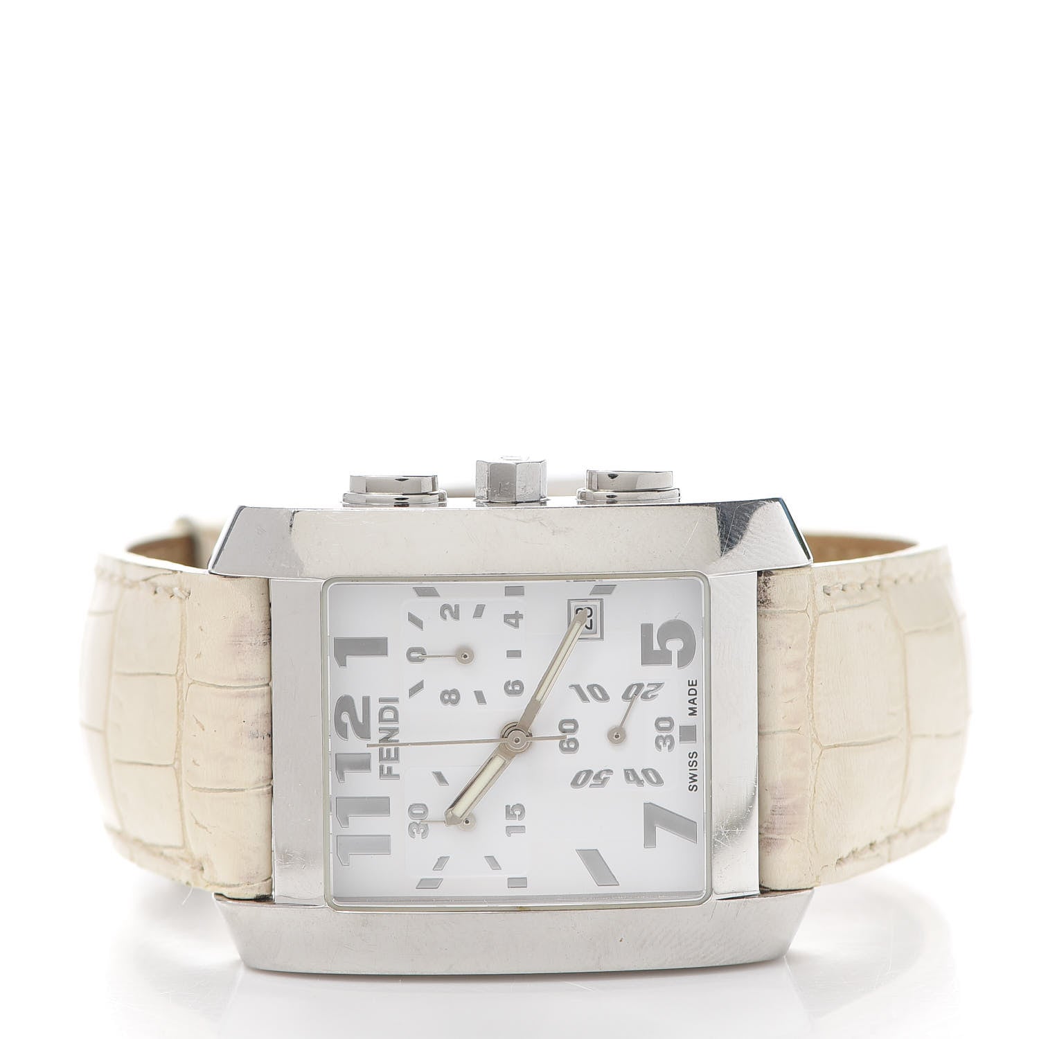 Fendi Stainless Steel Alligator 32mm Orologi Quartz Watch 2 of 6