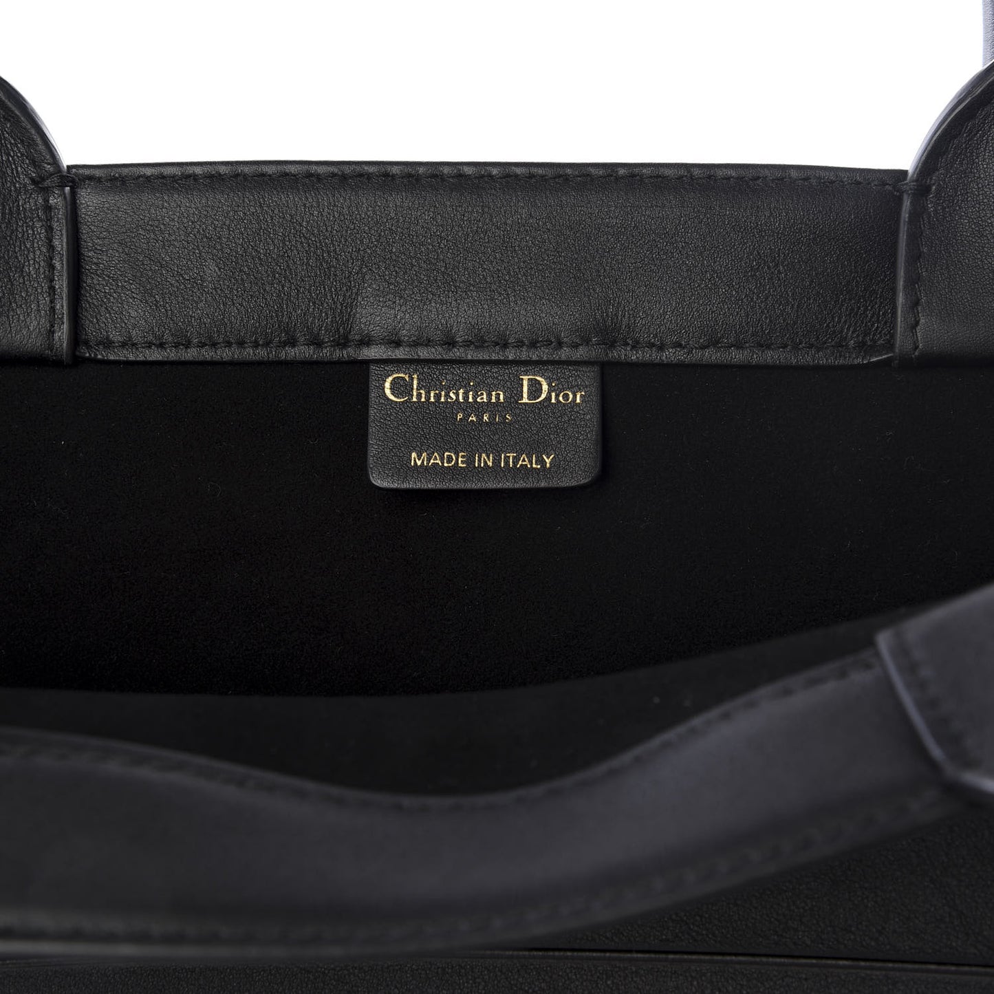 Calfskin Embossed Medium Book Tote Black