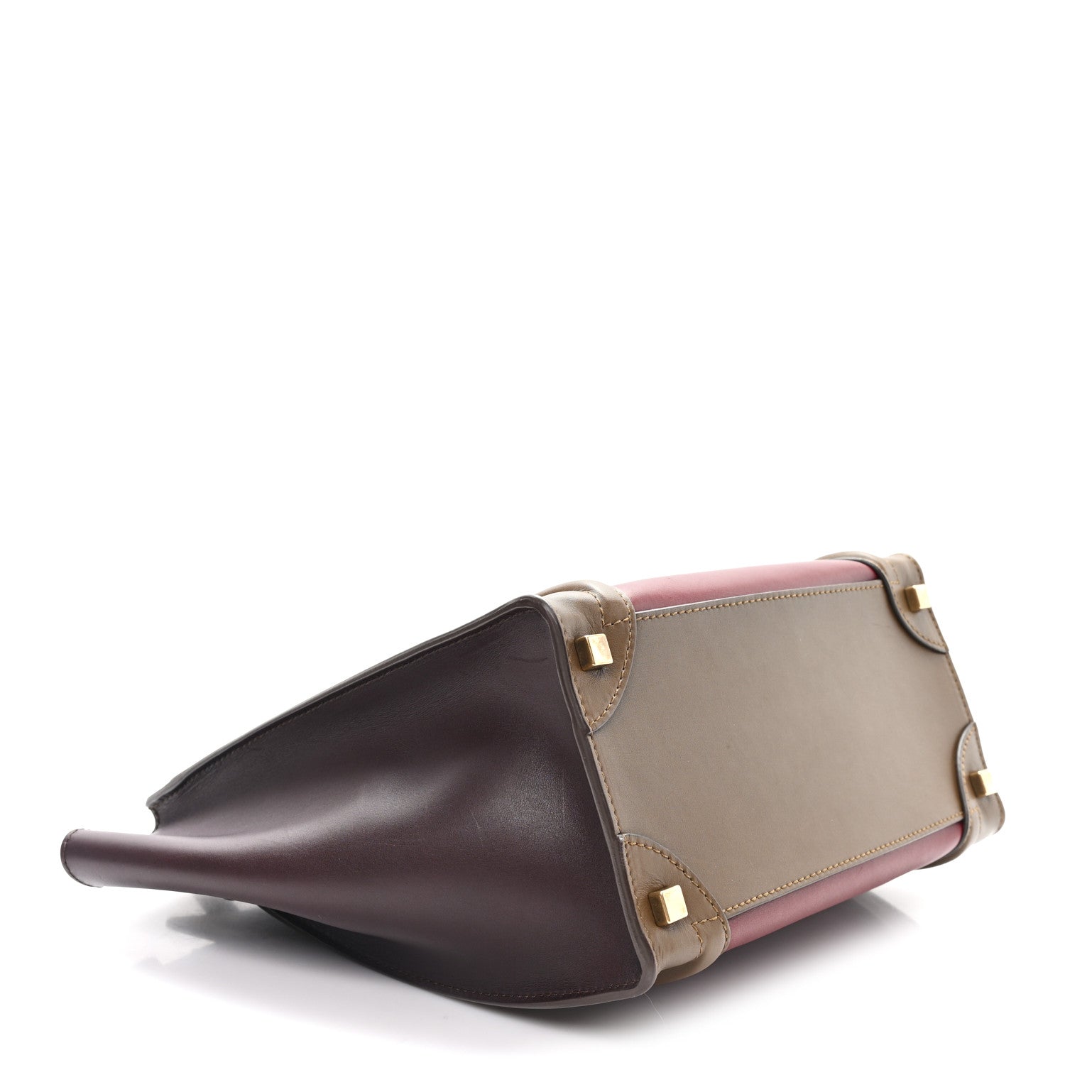 Celine Satin Smooth Calfskin Micro Tri-Color Luggage Rust 4 of 11