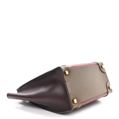 Celine Satin Smooth Calfskin Micro Tri-Color Luggage Rust 4 of 11