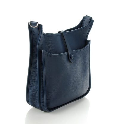 Hermes Taurillon Clemence Evelyne III PM Bleu Obscur 4 of 10