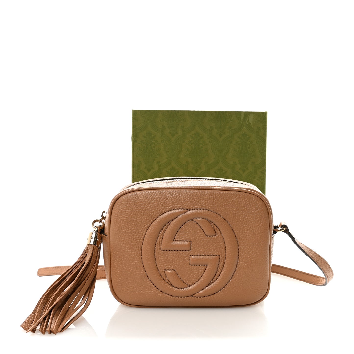 Pebbled Calfskin Small Soho Disco Bag Camelia