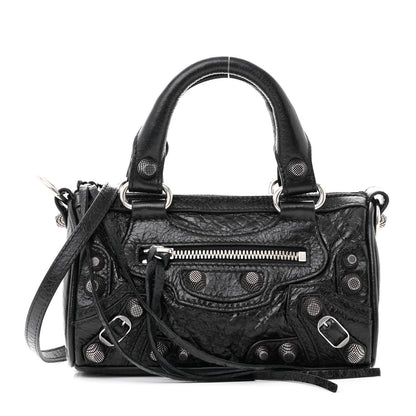 Balenciaga Agneau Arena Crystal Neo Nano Cagole Handbag Black 1 of 13