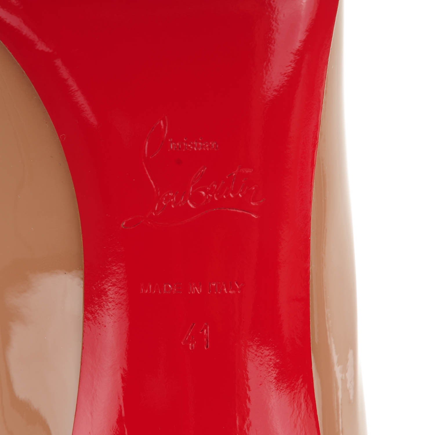 Christian Louboutin Patent Decollete 554 85 Pumps 41 Nude 6 of 8
